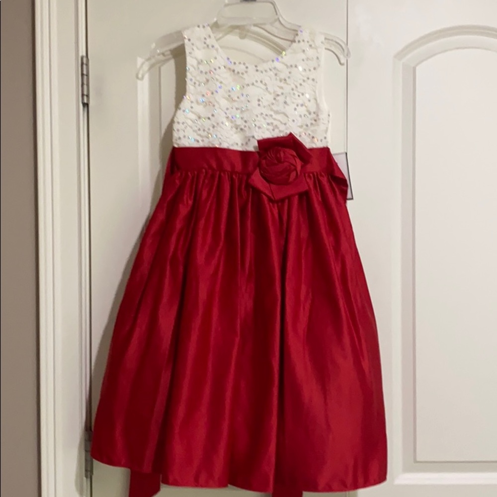 Dorissa red and white dress 8